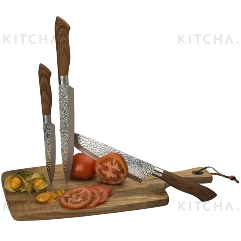 Knivset Akira 3-pack Brunt handtag Dorre