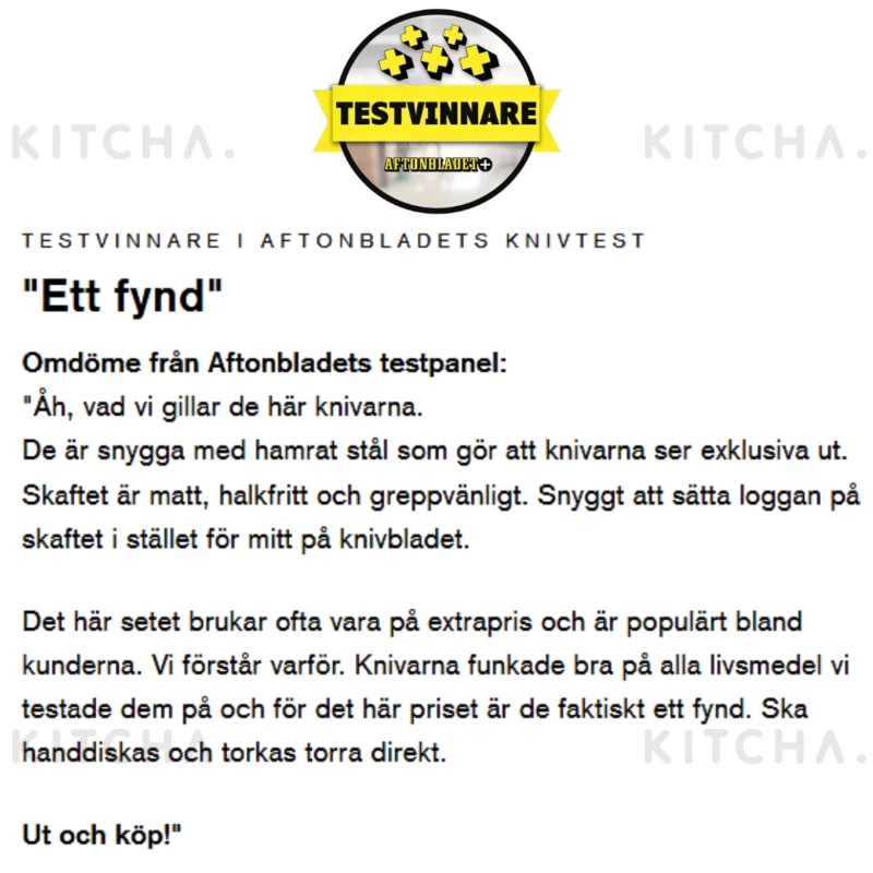 Knivset Akira 3-pack Svart handtag Dorre