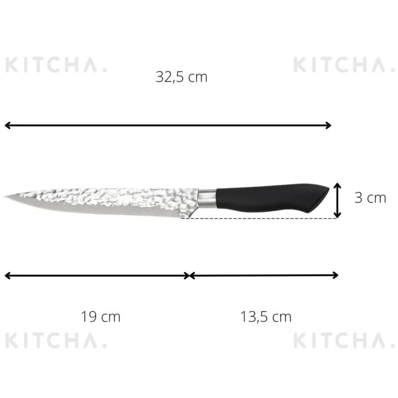Knivset Akira 3-pack Svart handtag Dorre