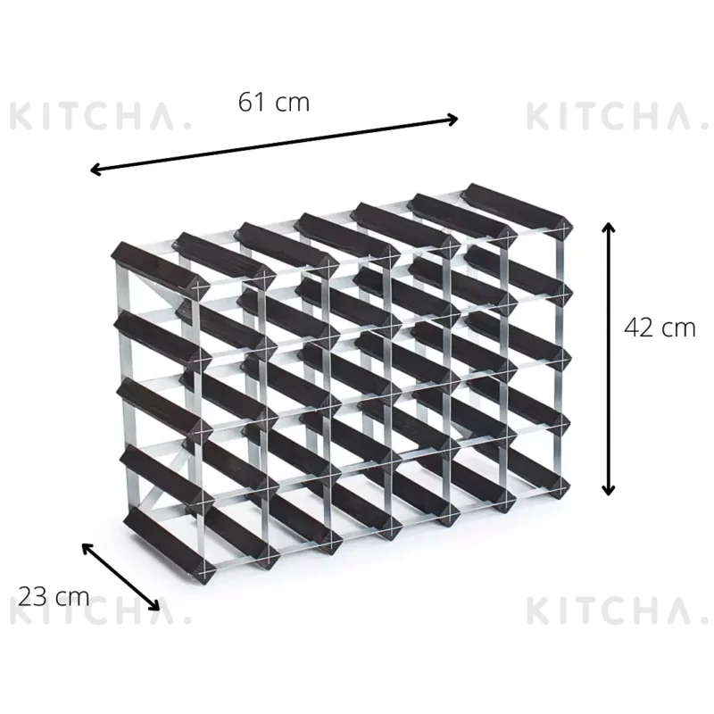 Vinställ Black Ash 30 flaskor Traditional Wine Racks