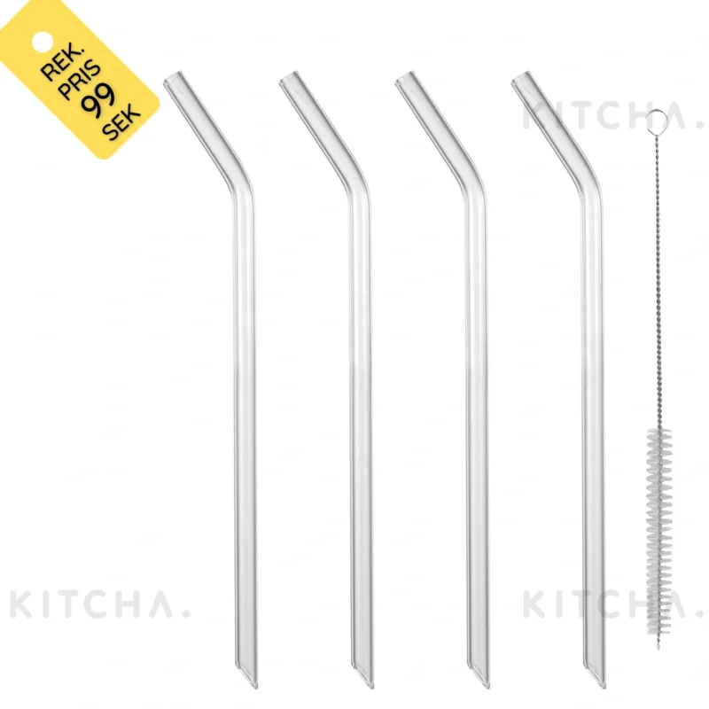 Sugrör Drinkpinne Glas 4-pack Dora Dorre