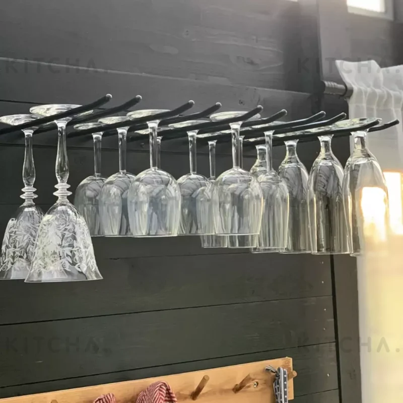 Glashängare Vägg Svart 5 rader Hippie de luxe
