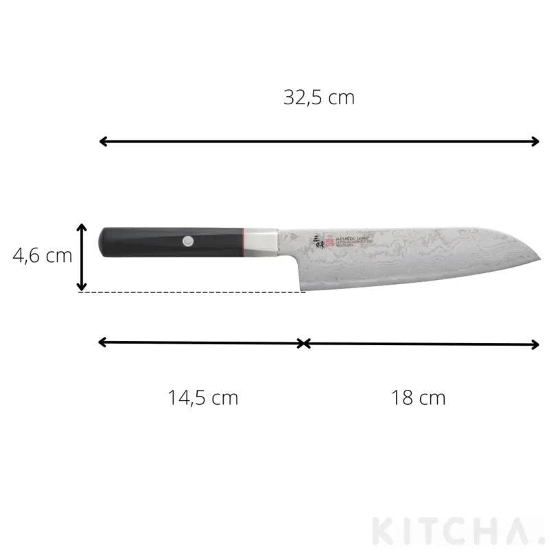 Kockkniv Santoku 18 cm Hybrid Splash McustaZanmai