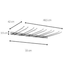 Glashängare Vägg Silver 40 cm Hippie de luxe