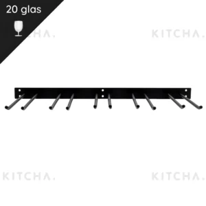 Glashängare Vägg Svart 40 cm Hippie de luxe