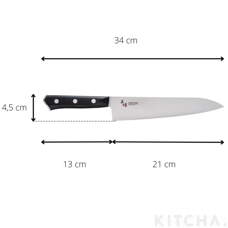 Kockkniv Gyuto 21 cm Modern Molybdenum McustaZanmai