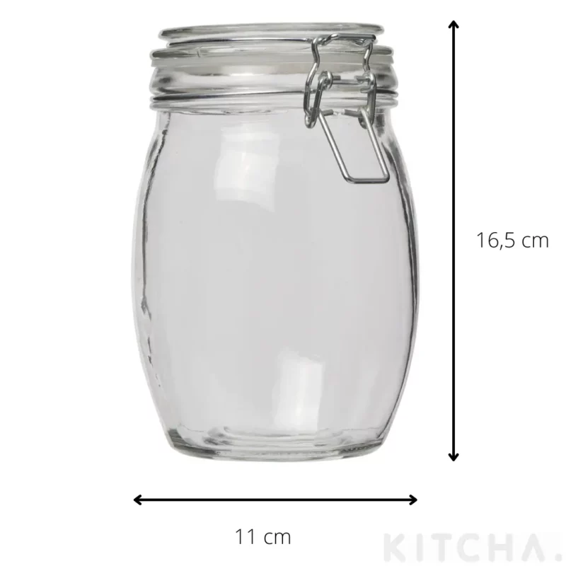 Glasburk med snäpplock 1 liter