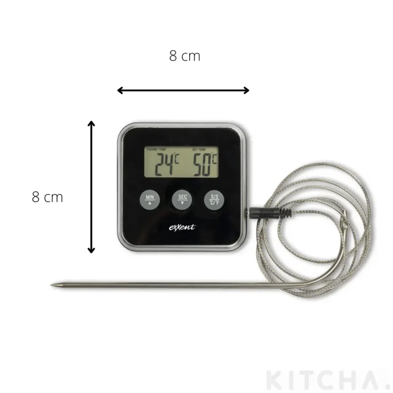 Stektermometer med timer Exxent