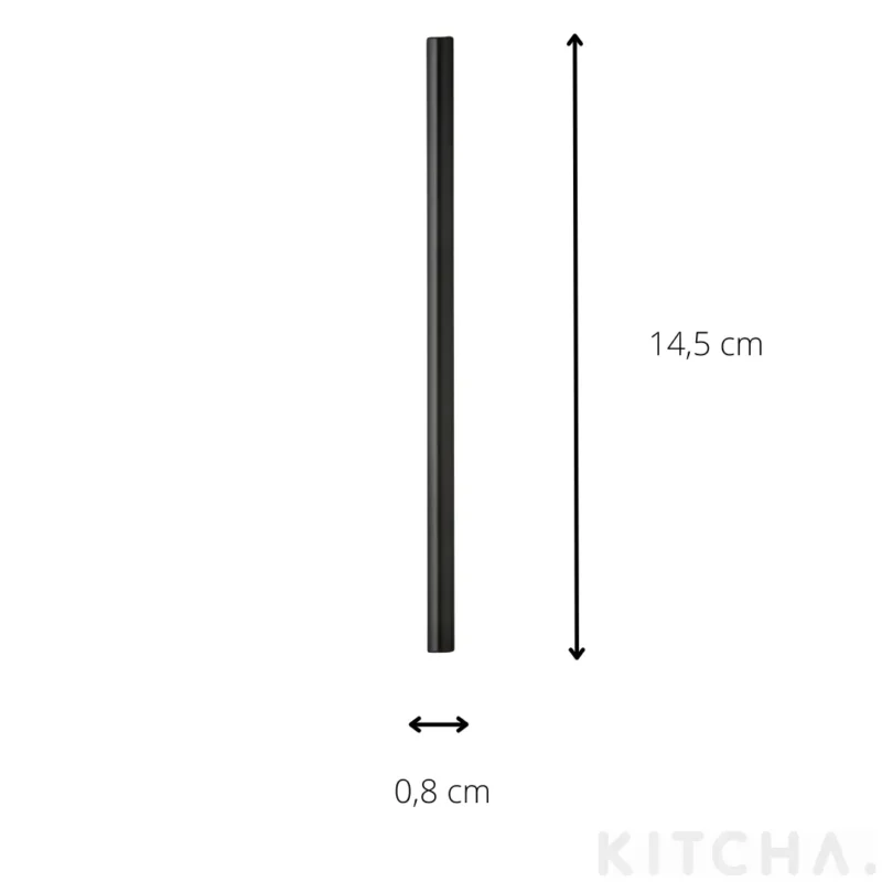 Sugrör Svart Glas 6-pack 14 cm Lyngby Glas