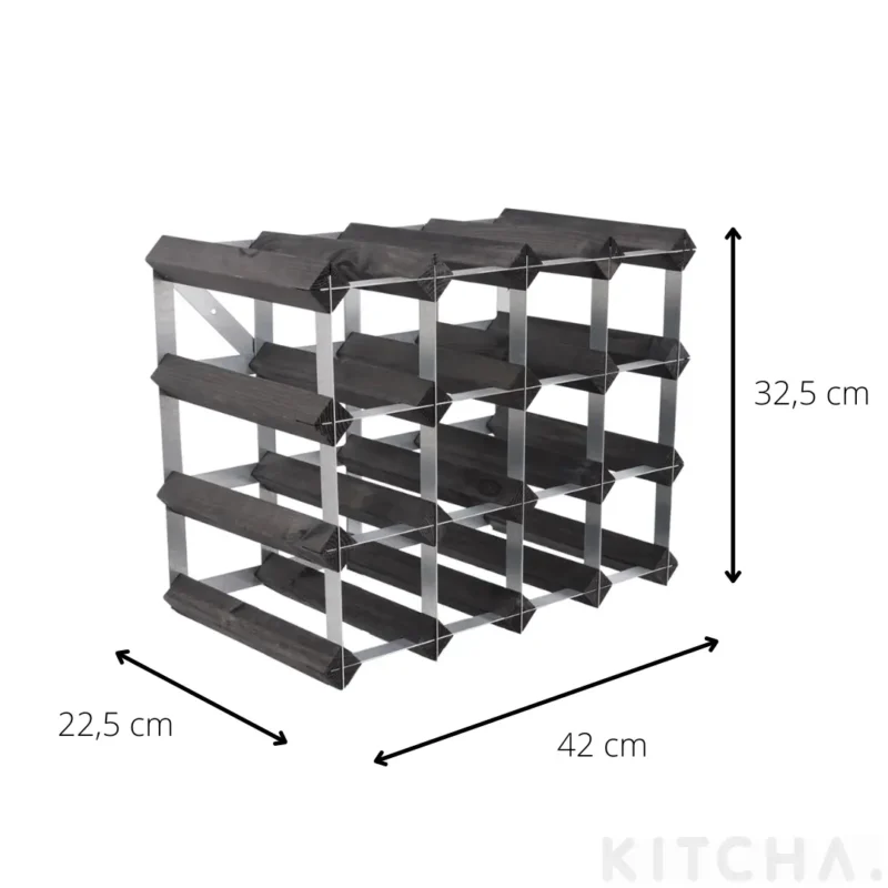 Vinställ Black Ash 16 Flaskor Traditional Wine Racks