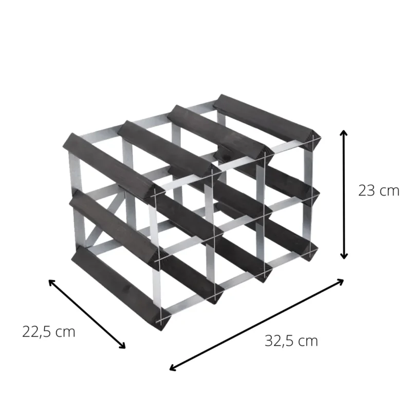 Vinställ Black Ash 9 Flaskor Traditional Wine Racks