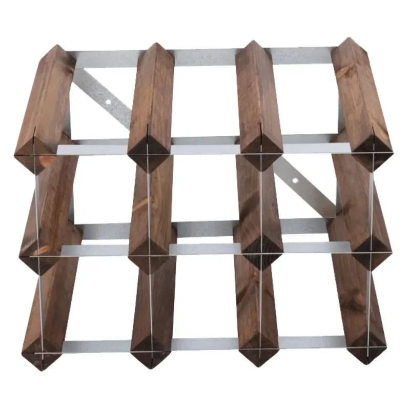 Vinställ Dark Oak 9 Flaskor Traditional Wine Racks