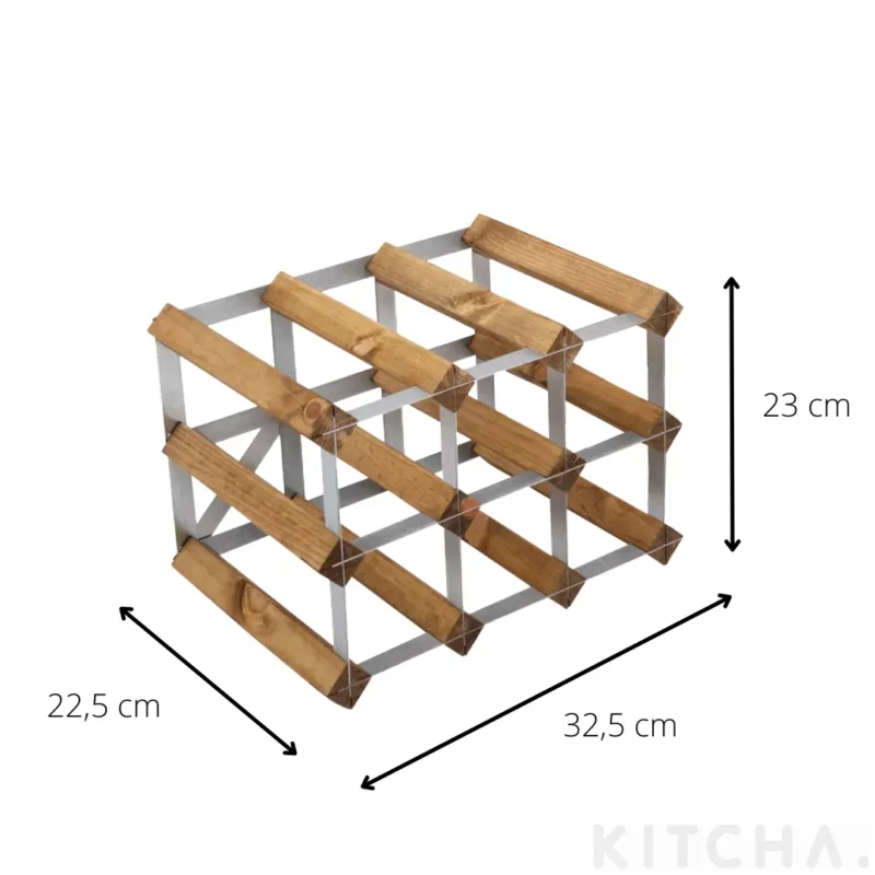 Vinställ Light Oak 9 Flaskor Traditional Wine Racks